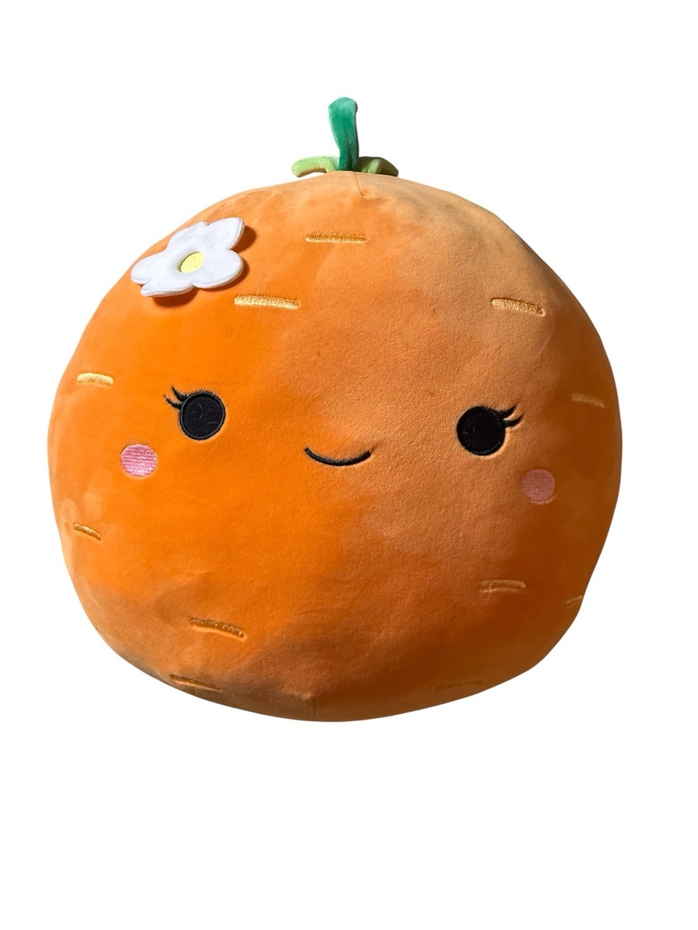 Squishmallow 16” Caroleena Carrot w/ Flower Easter Kellytoy Rare Plush Toy
